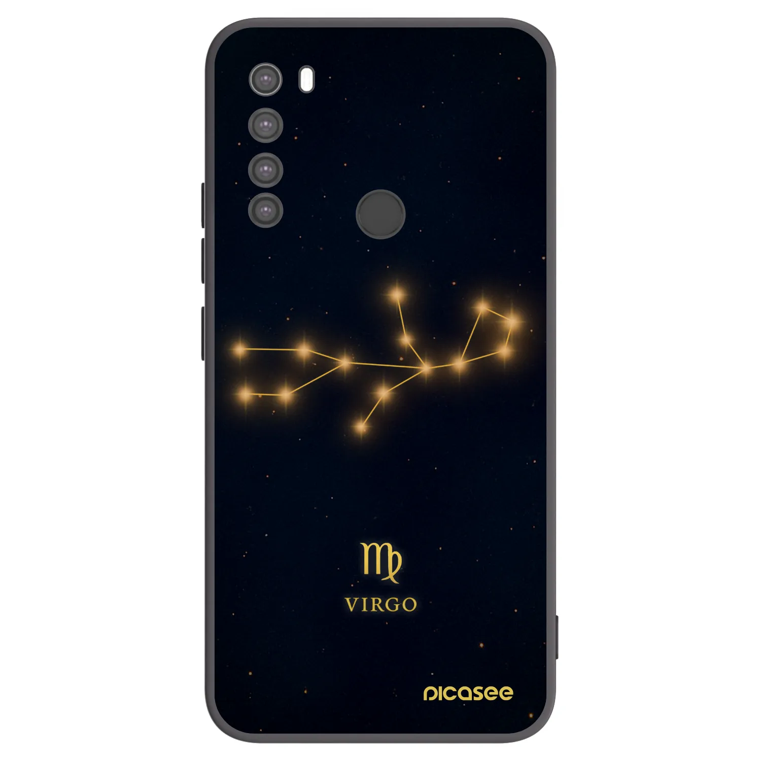 Picasee silikonski črni ovitek za Xiaomi Redmi Note 8 - VIRGO