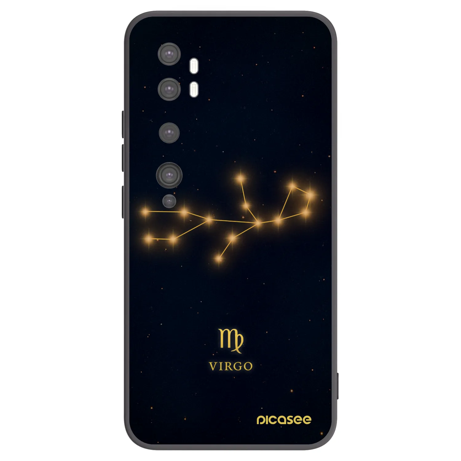 Picasee silikonski črni ovitek za Xiaomi Mi Note 10 (Pro) - VIRGO