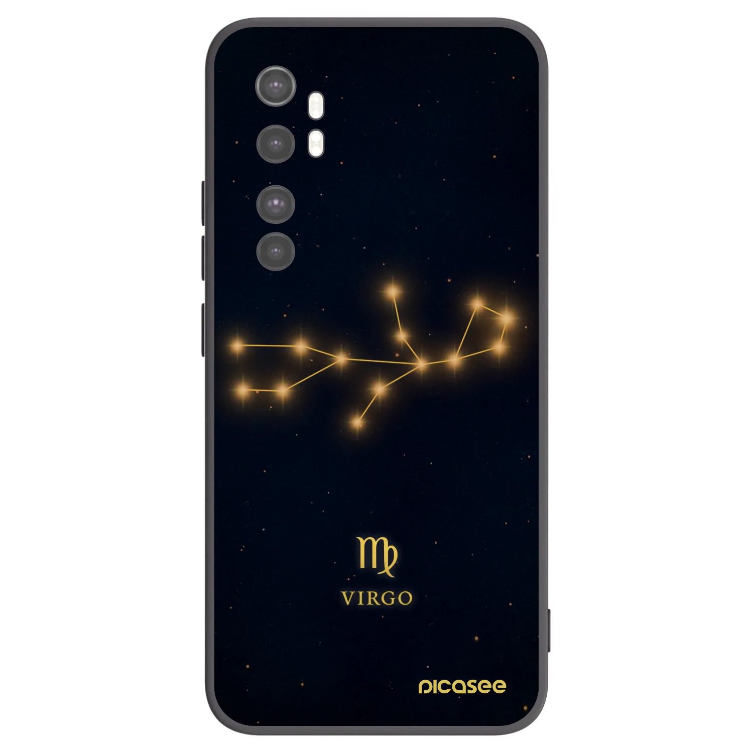 Picasee silikonski črni ovitek za Xiaomi Mi Note 10 Lite - VIRGO
