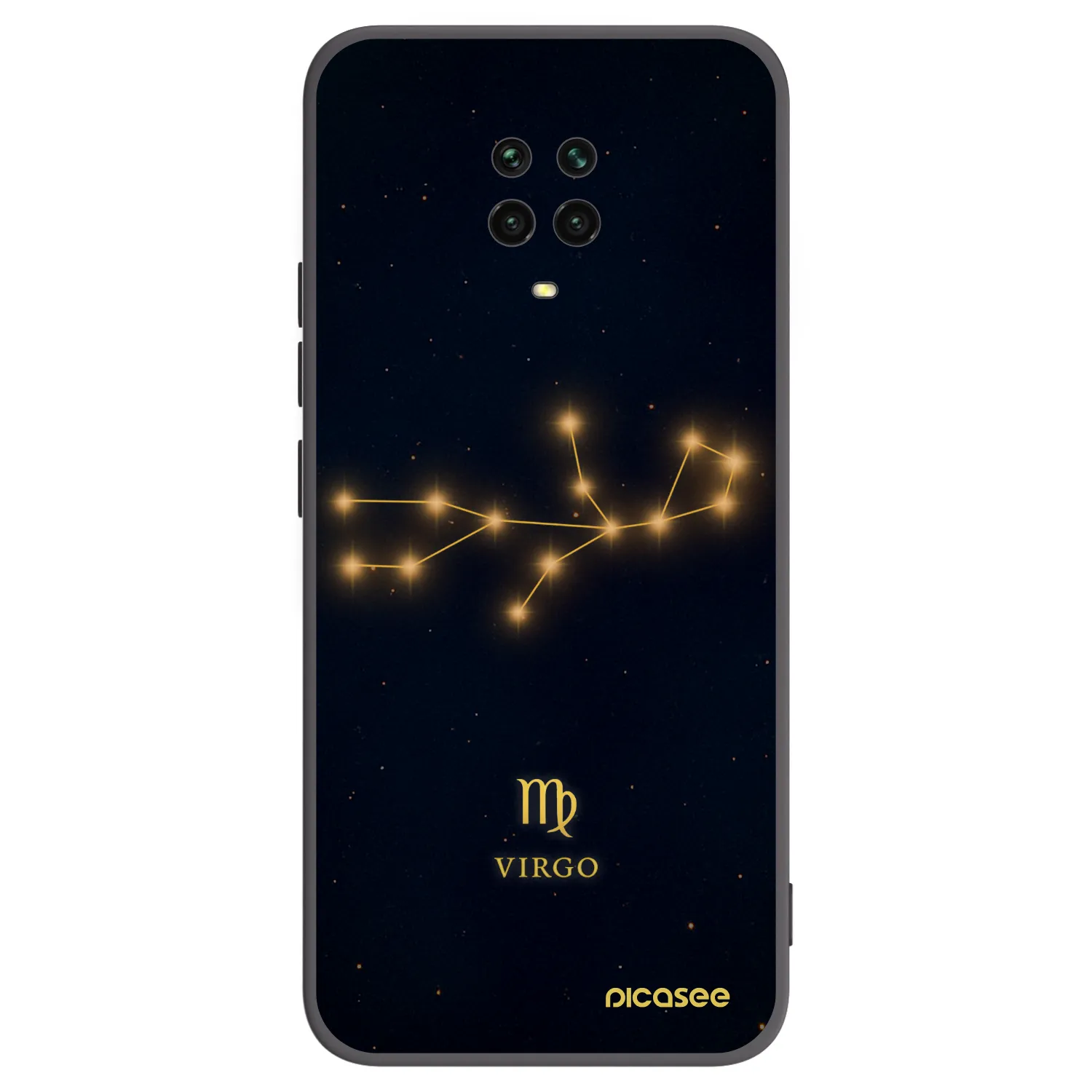 Picasee silikonski črni ovitek za Xiaomi Redmi Note 9S - VIRGO