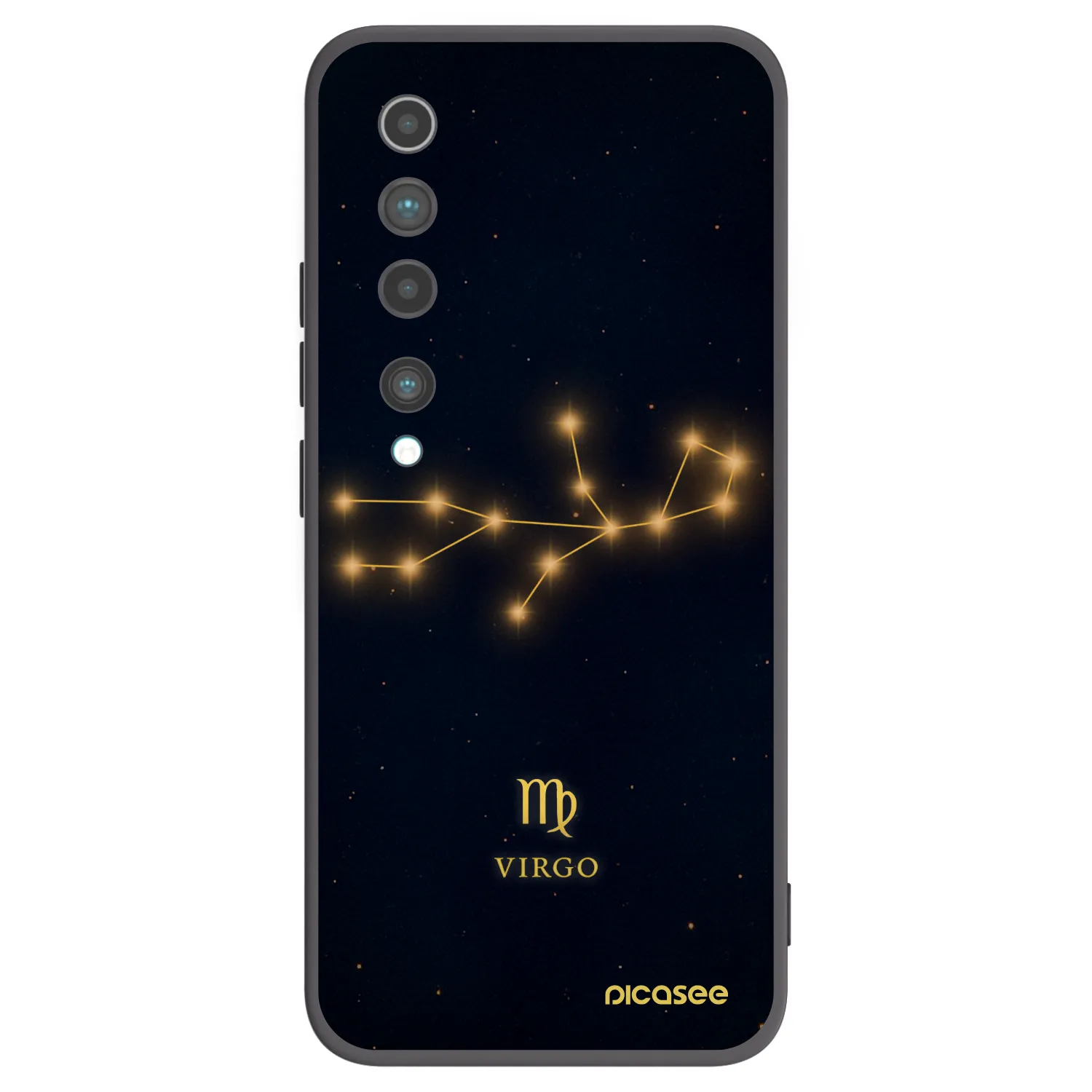 Picasee silikonski črni ovitek za Xiaomi Mi 10 - VIRGO