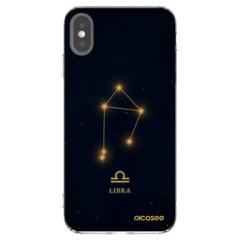 Picasee silikonski prozorni ovitek za Apple iPhone XS Max - LIBRA