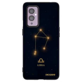 Picasee silikonski črni ovitek za OnePlus 9 - LIBRA