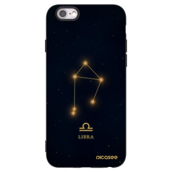 Picasee silikonski črni ovitek za Apple iPhone 6/6S - LIBRA