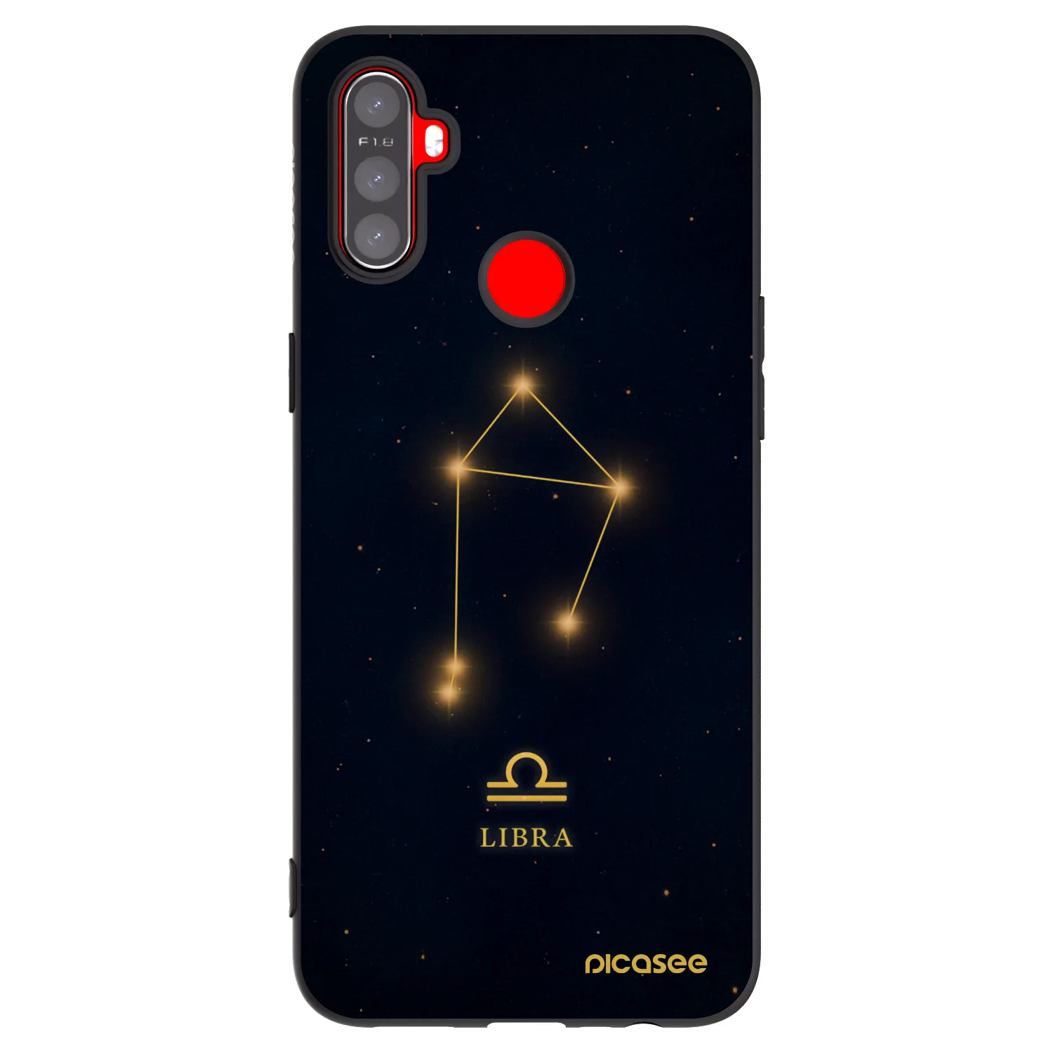 Picasee silikonski črni ovitek za Realme C3 - LIBRA