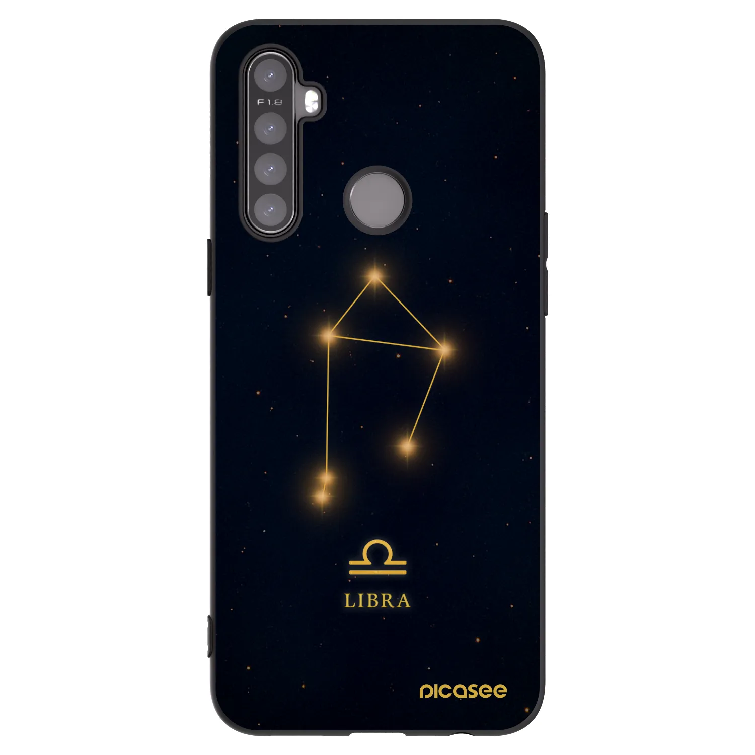 Picasee silikonski črni ovitek za Realme 6i - LIBRA