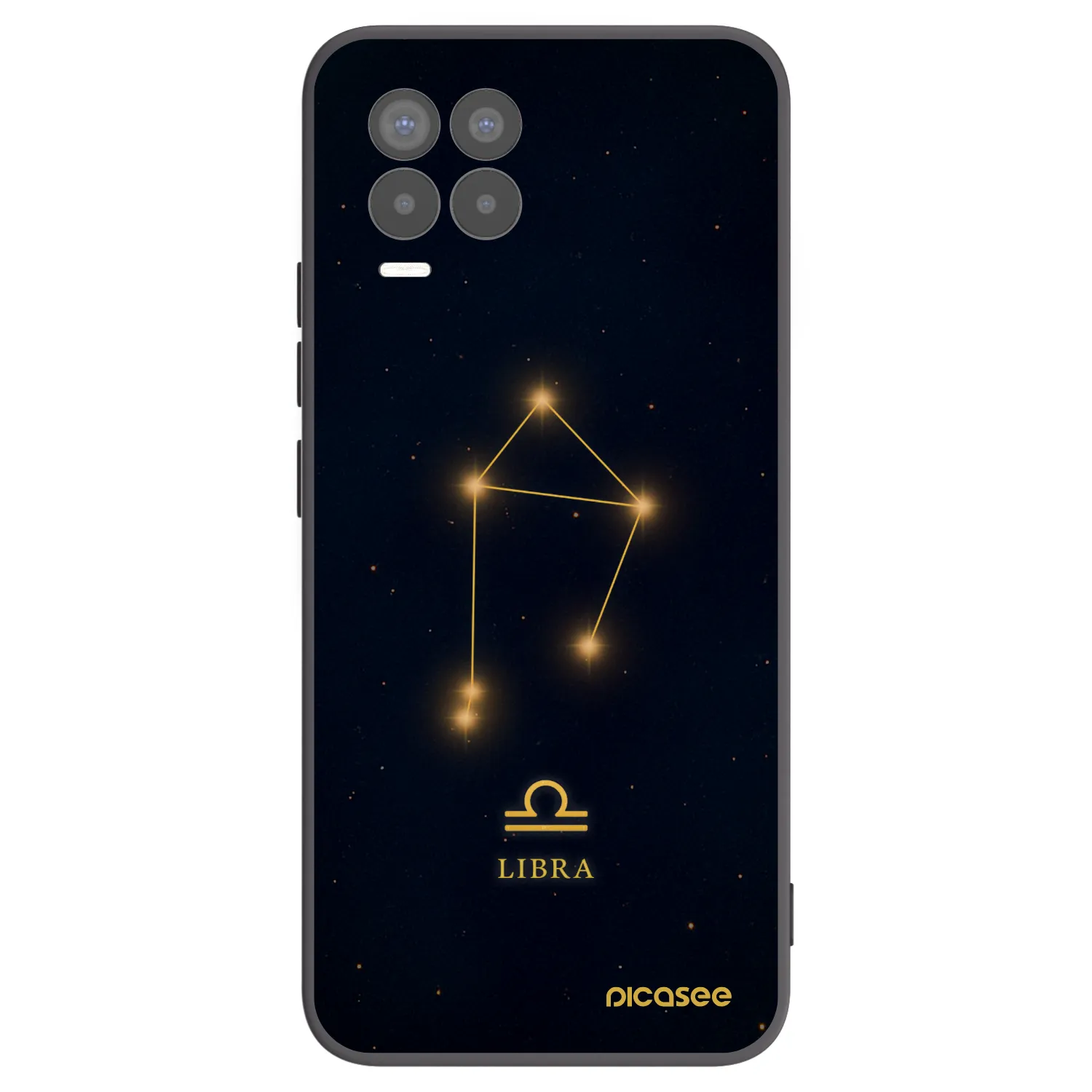 Picasee silikonski črni ovitek za Realme 8 4G - LIBRA