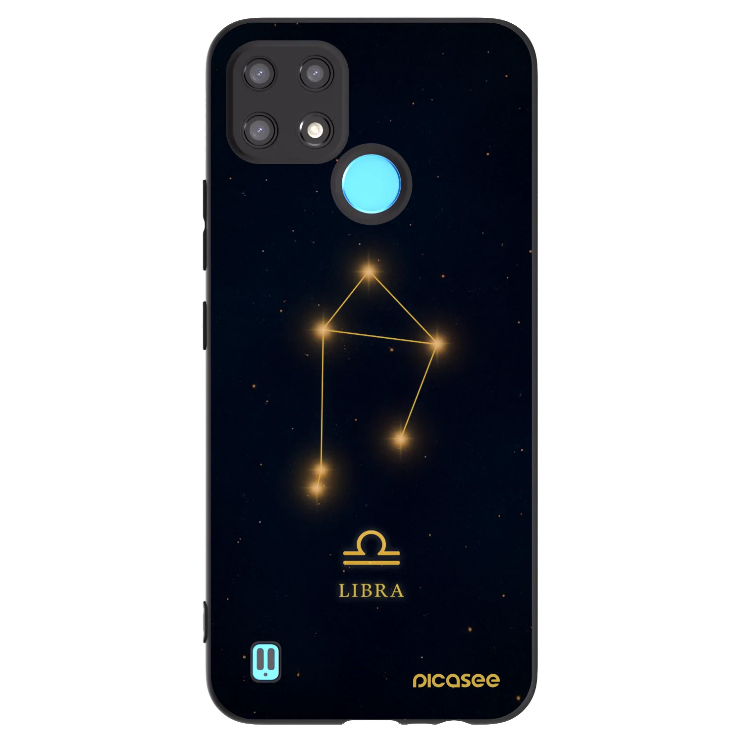 Picasee silikonski črni ovitek za Realme C21 - LIBRA