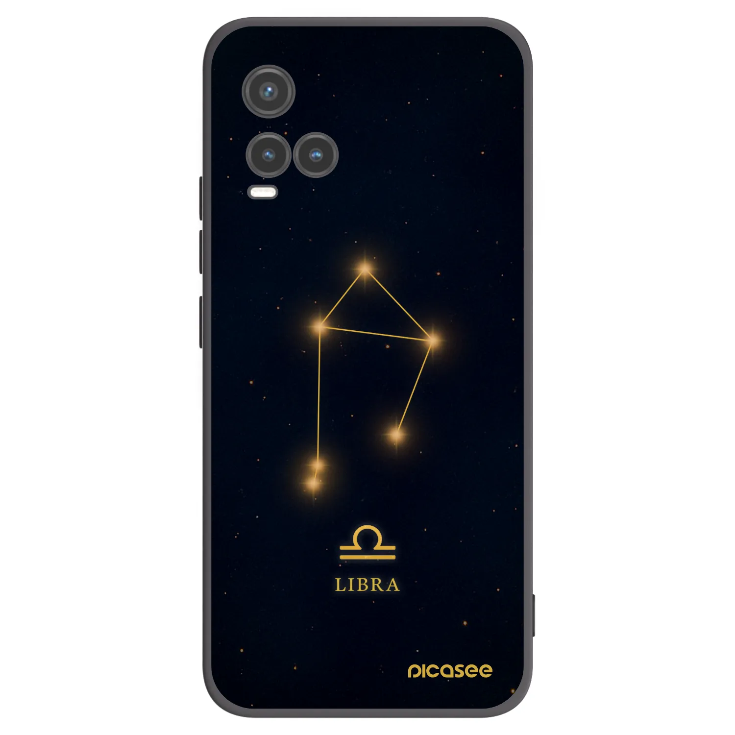 Picasee silikonski črni ovitek za Vivo Y33s - LIBRA