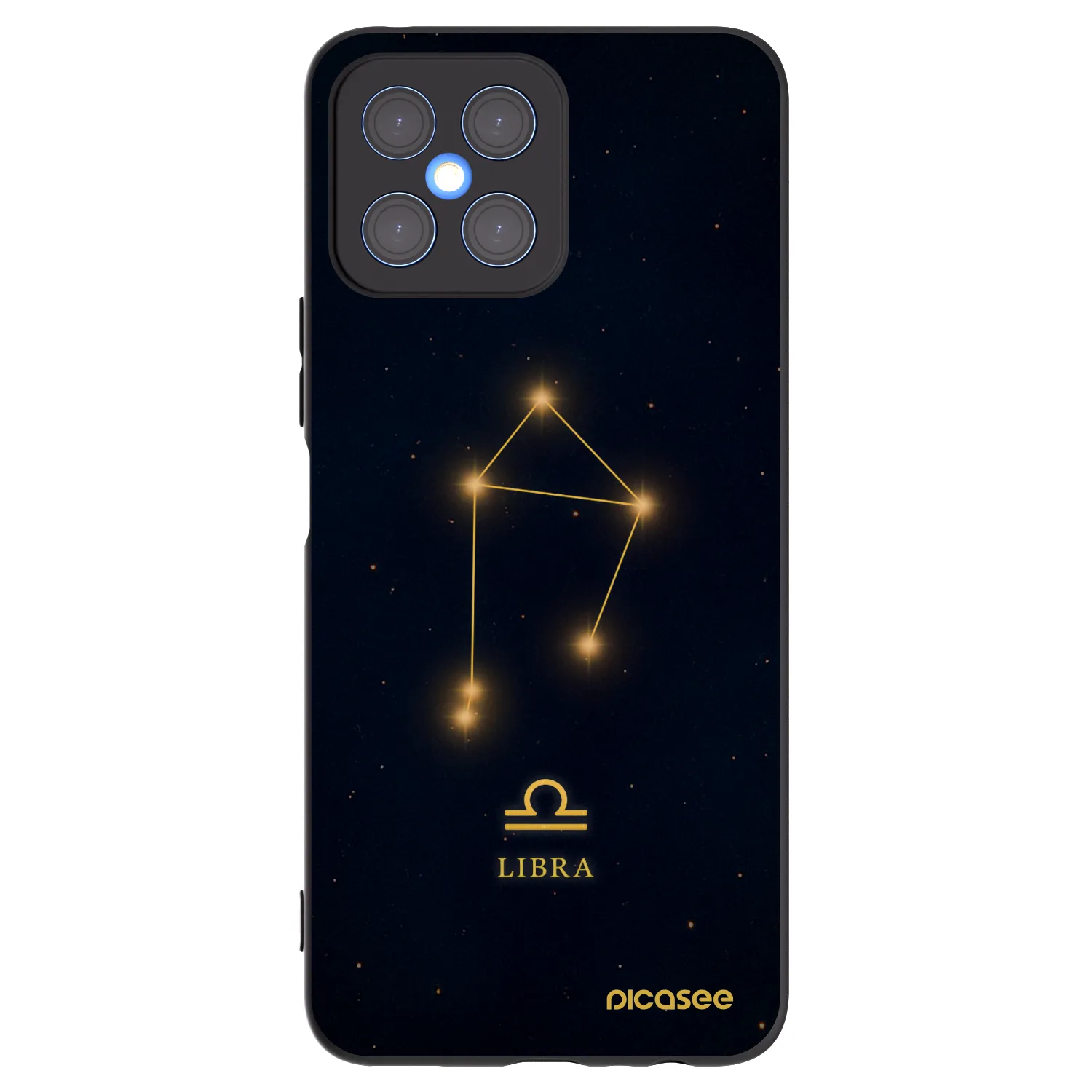 Picasee silikonski črni ovitek za Honor X8 4G - LIBRA
