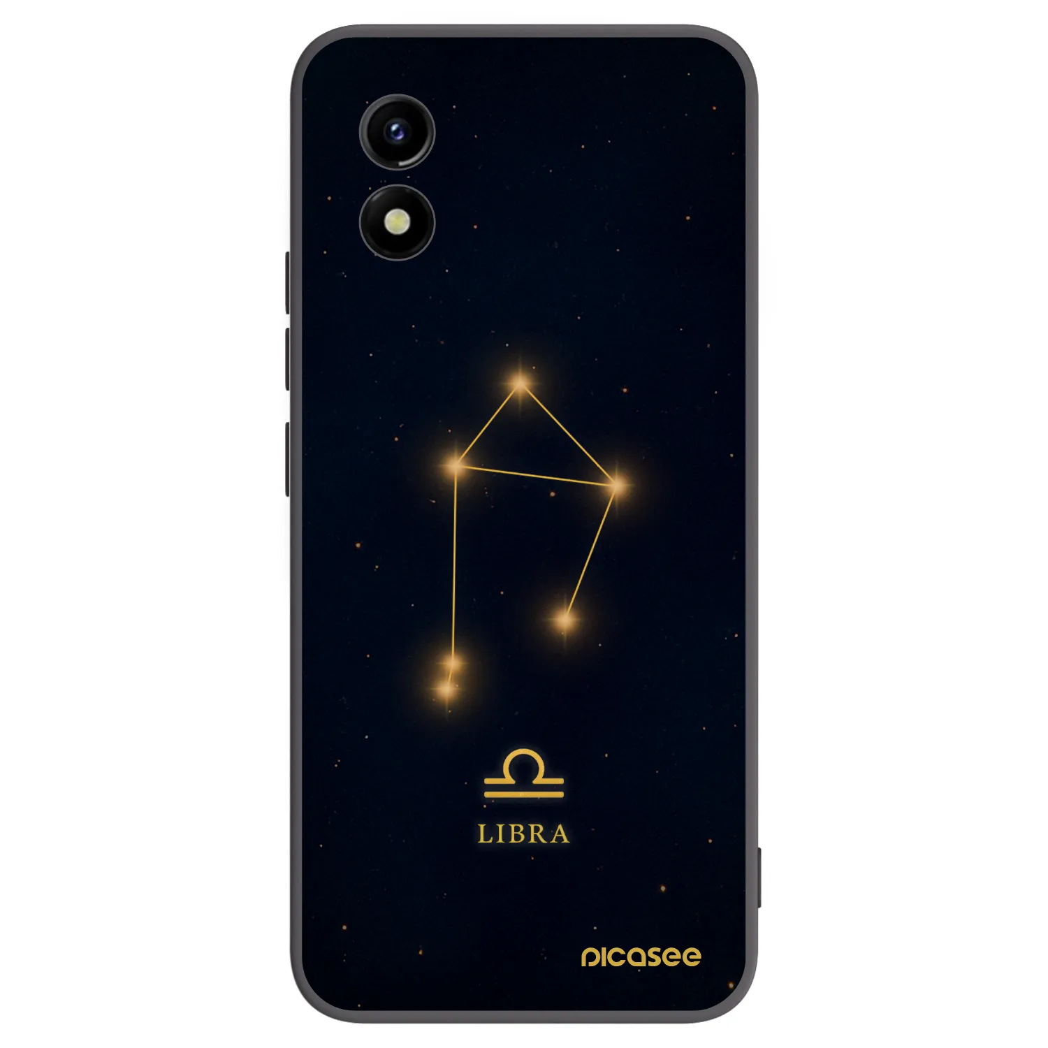 Picasee silikonski črni ovitek za Vivo Y01 - LIBRA