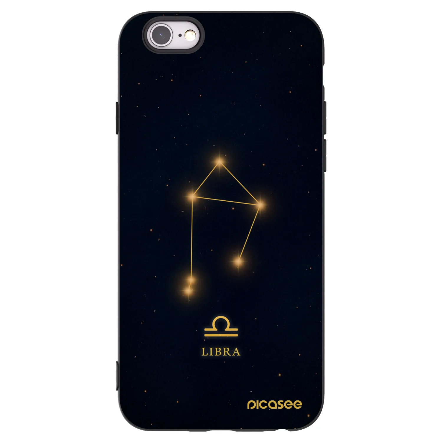 Picasee silikonski črni ovitek za Apple iPhone 6/6S - LIBRA