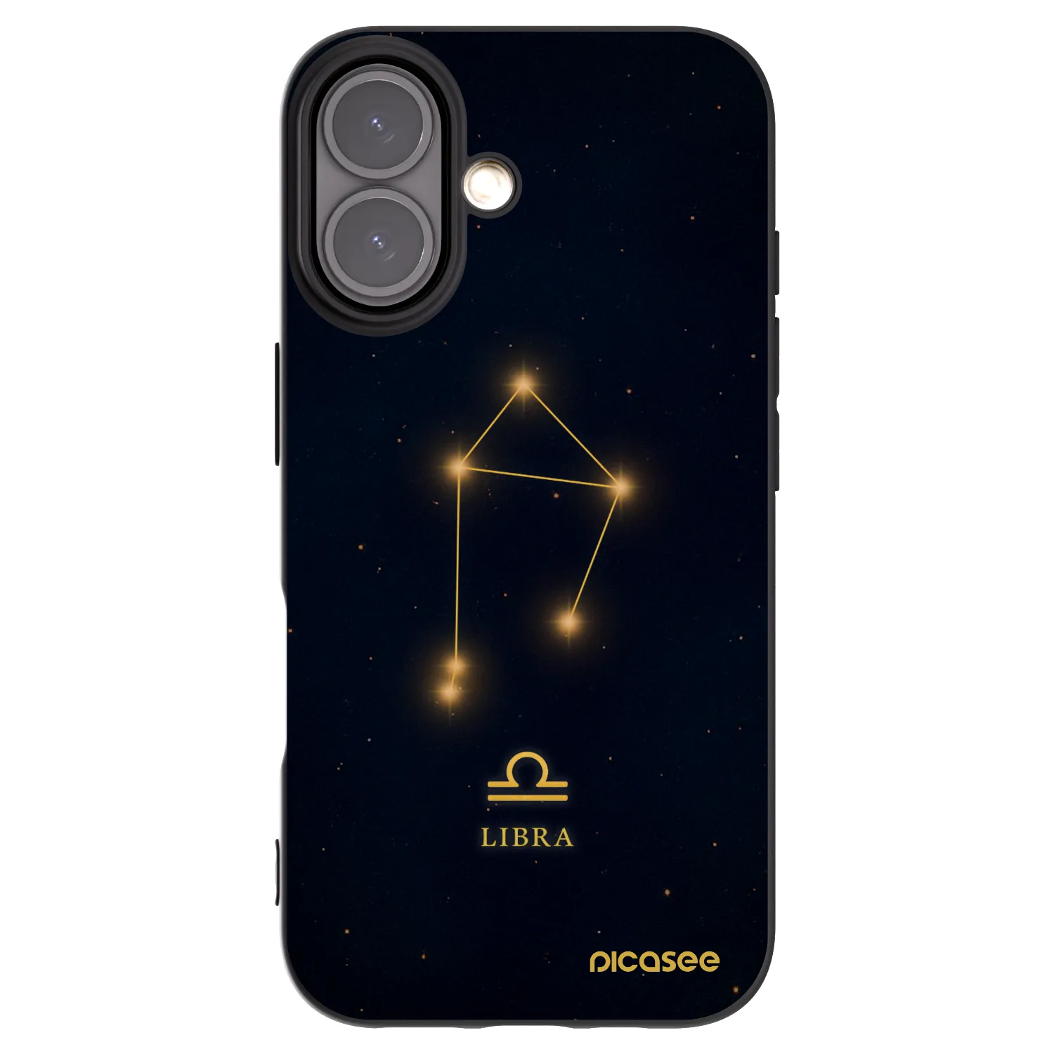 Picasee silikonski črni ovitek za Apple iPhone 16 - LIBRA