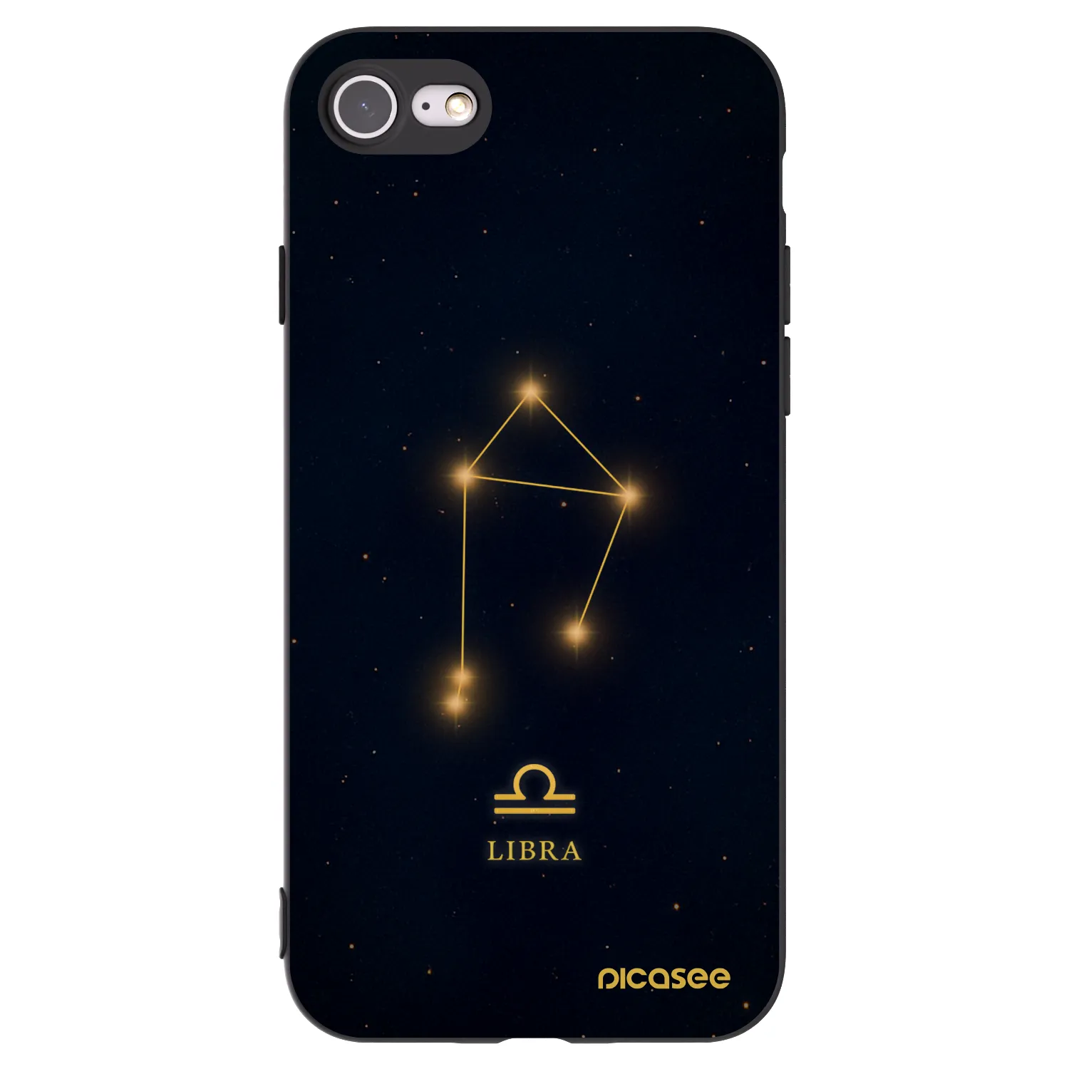 Picasee silikonski črni ovitek za Apple iPhone 8 - LIBRA