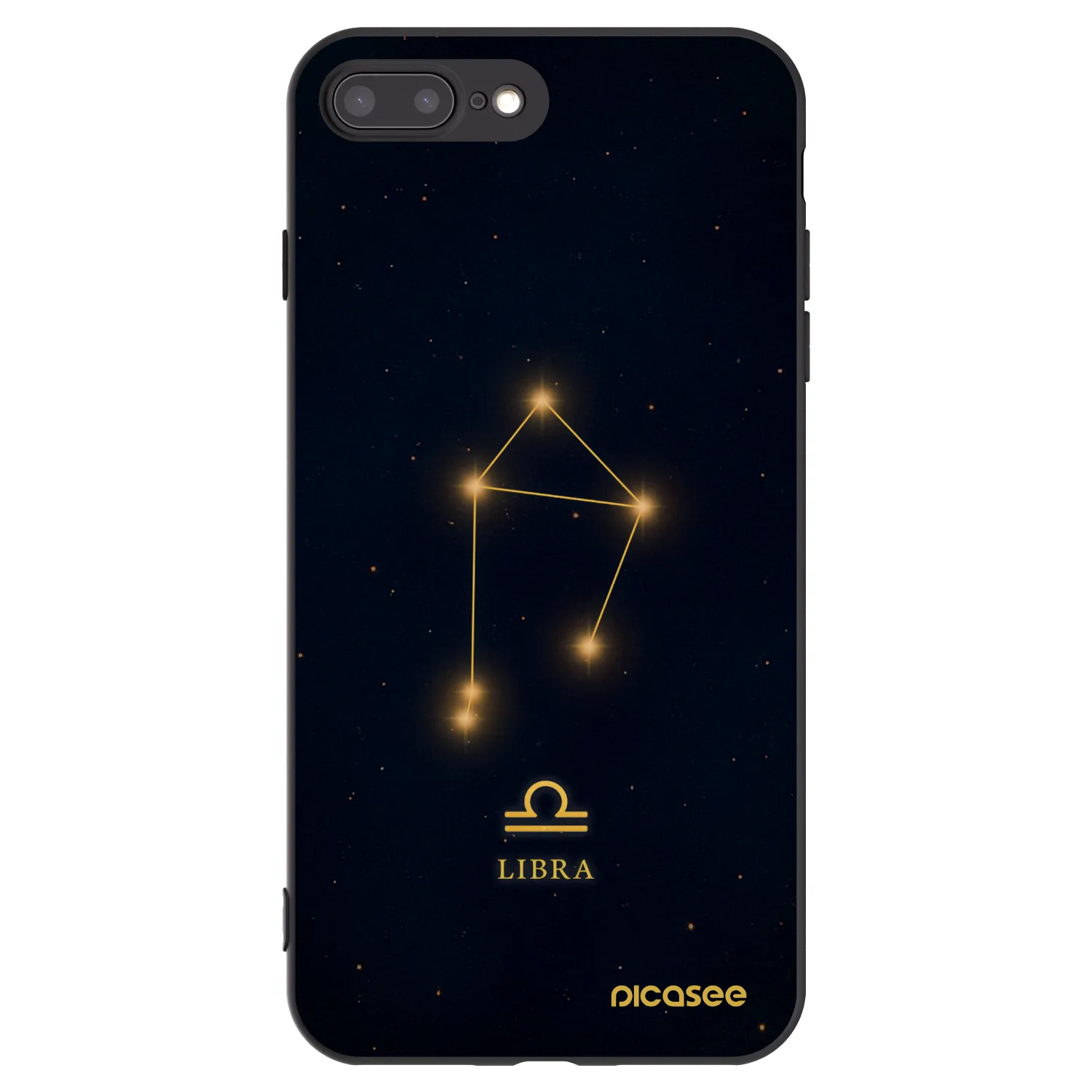 Picasee silikonski črni ovitek za Apple iPhone 8 Plus - LIBRA