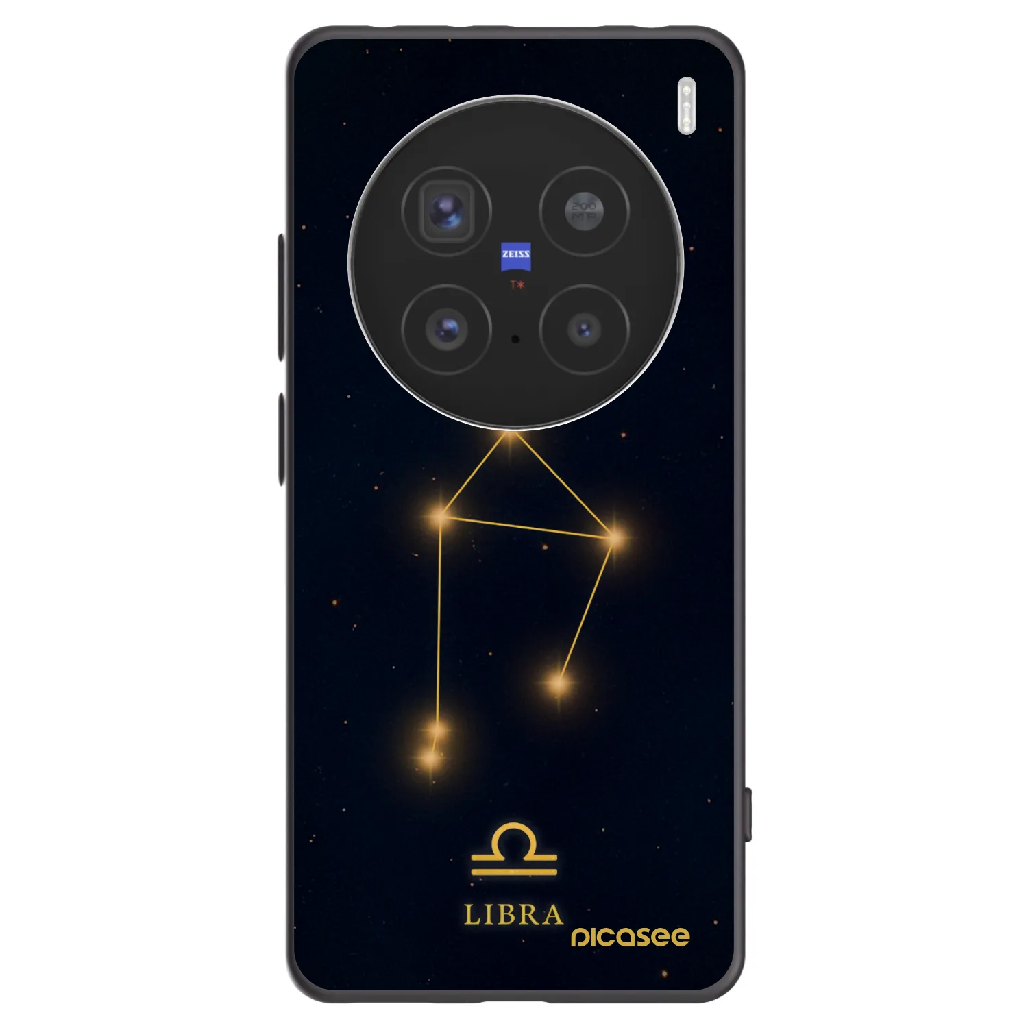 Picasee silikonski črni ovitek za Vivo X200 Pro - LIBRA