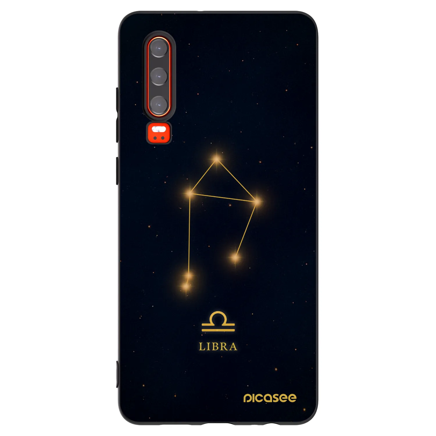 Picasee silikonski črni ovitek za Huawei P30 - LIBRA