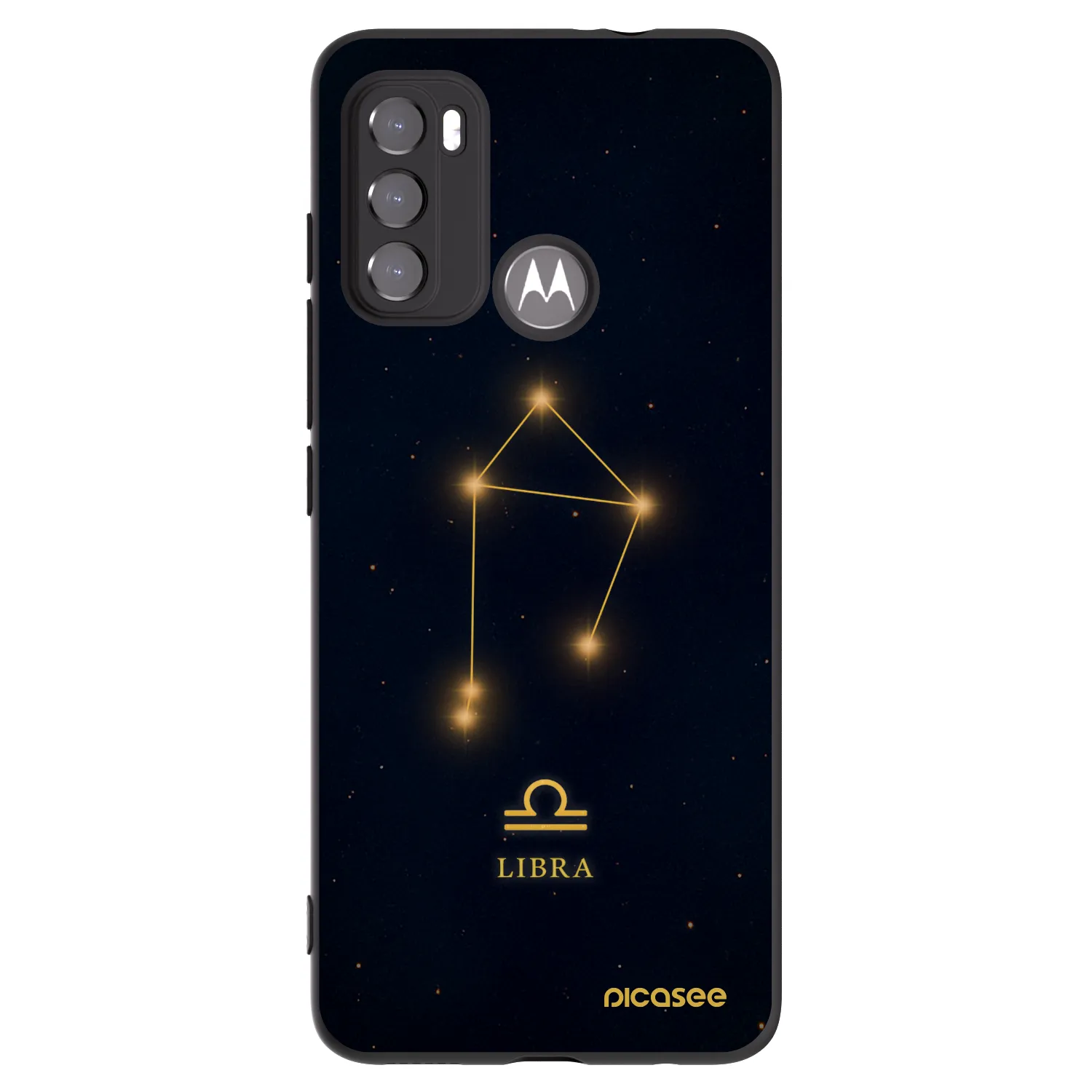 Picasee silikonski črni ovitek za Motorola Edge 60 5G - LIBRA