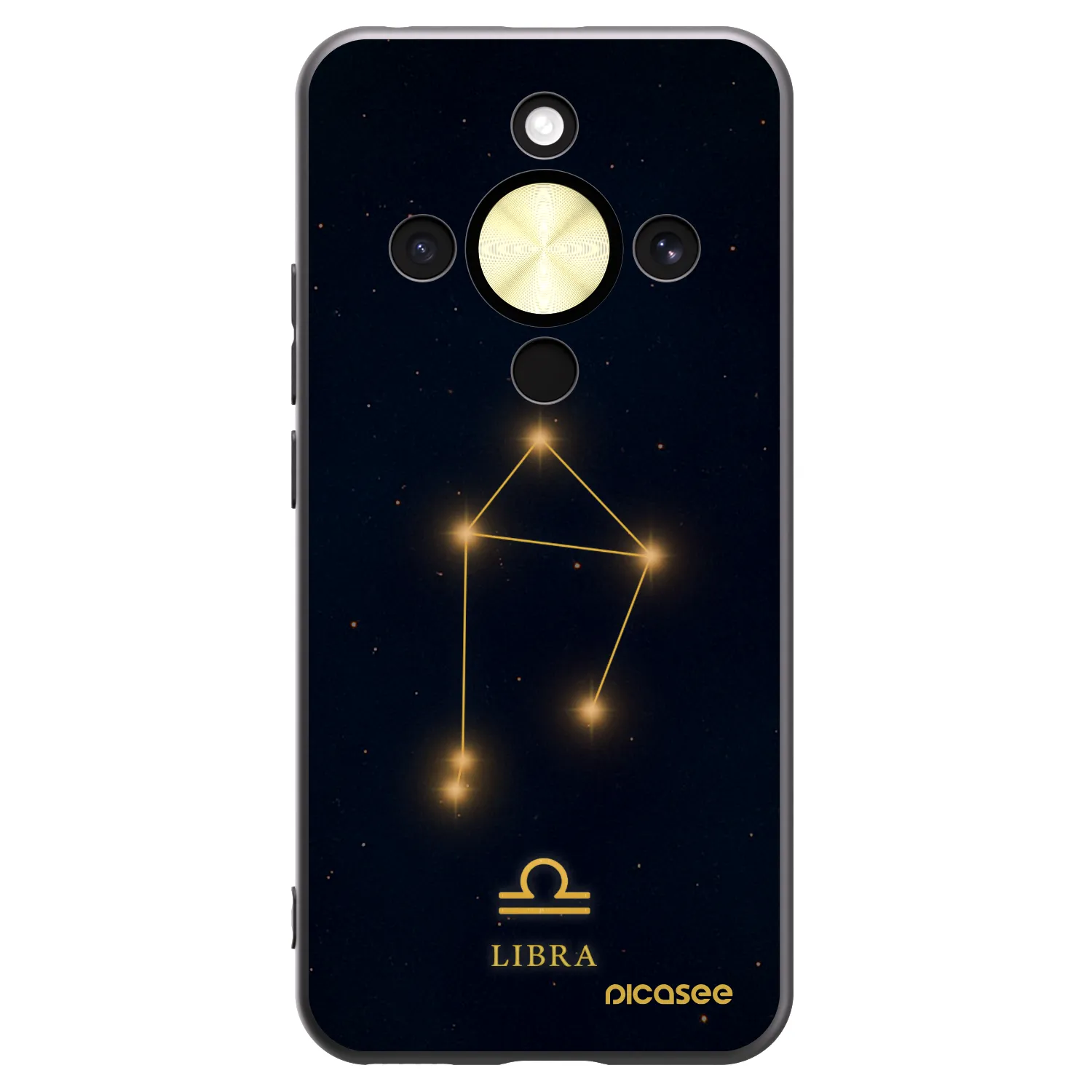 Picasee silikonski črni ovitek za Honor Magic8 Lite 5G - LIBRA