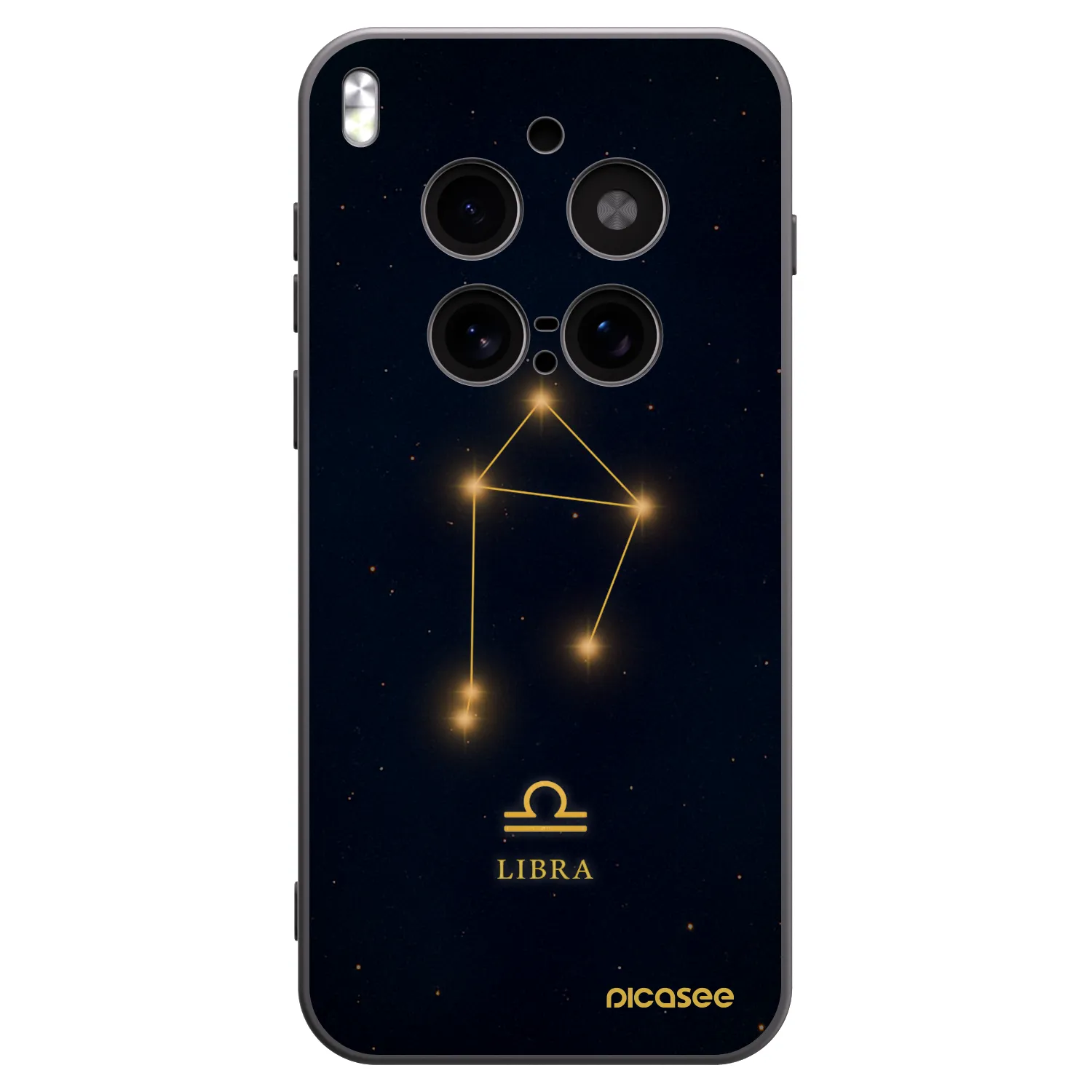 Picasee silikonski črni ovitek za Vivo X300 Pro - LIBRA