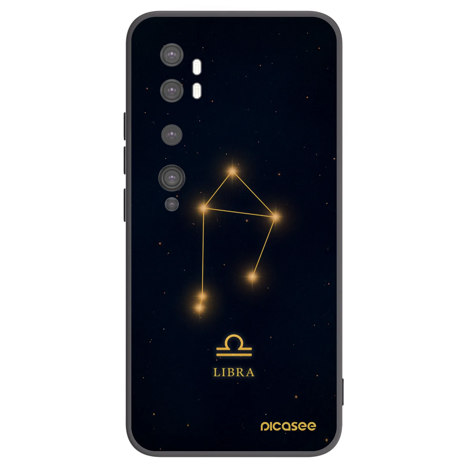 Picasee silikonski črni ovitek za Xiaomi Mi Note 10 (Pro) - LIBRA