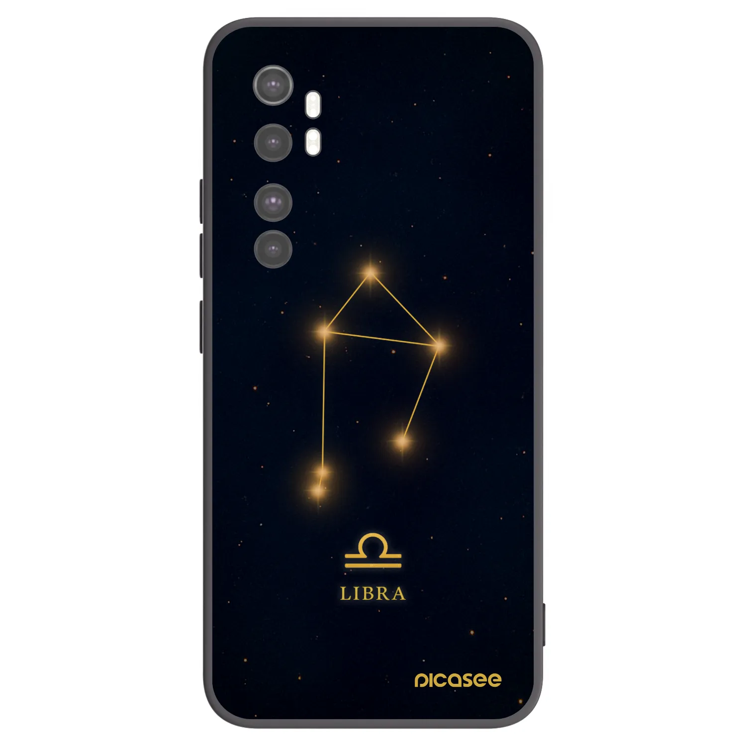 Picasee silikonski črni ovitek za Xiaomi Mi Note 10 Lite - LIBRA
