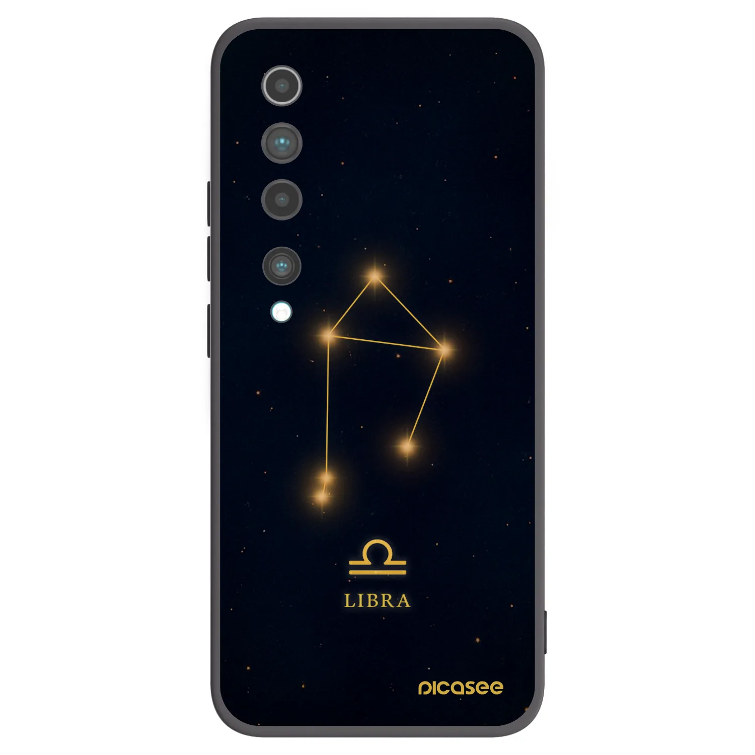 Picasee silikonski črni ovitek za Xiaomi Mi 10 - LIBRA