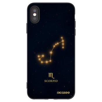 Picasee silikonski črni ovitek za Apple iPhone XS Max - SCORPIO