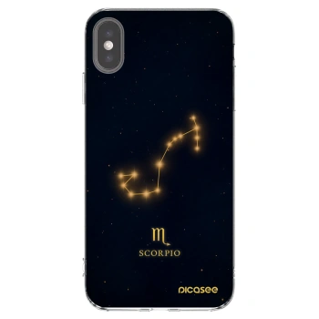 Picasee silikonski prozorni ovitek za Apple iPhone XS Max - SCORPIO