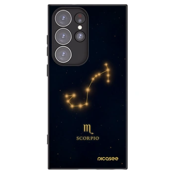 Picasee silikonski črni ovitek za Samsung Galaxy S23 Ultra 5G - SCORPIO