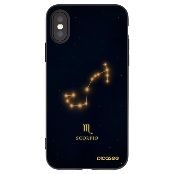 Picasee silikonski črni ovitek za Apple iPhone X/XS - SCORPIO