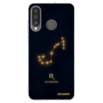 Picasee silikonski prozorni ovitek za Huawei P30 Lite - SCORPIO