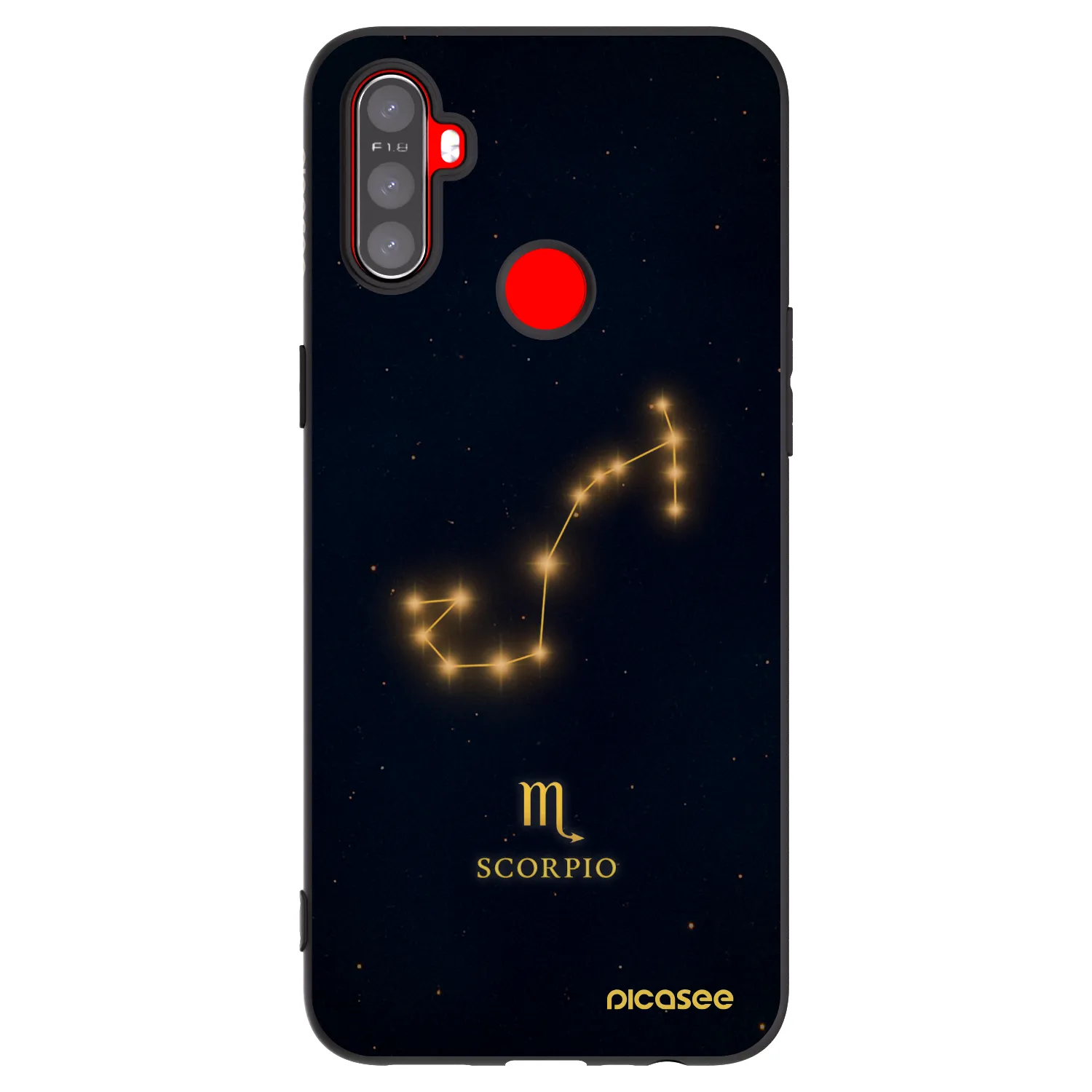 Picasee silikonski črni ovitek za Realme C3 - SCORPIO