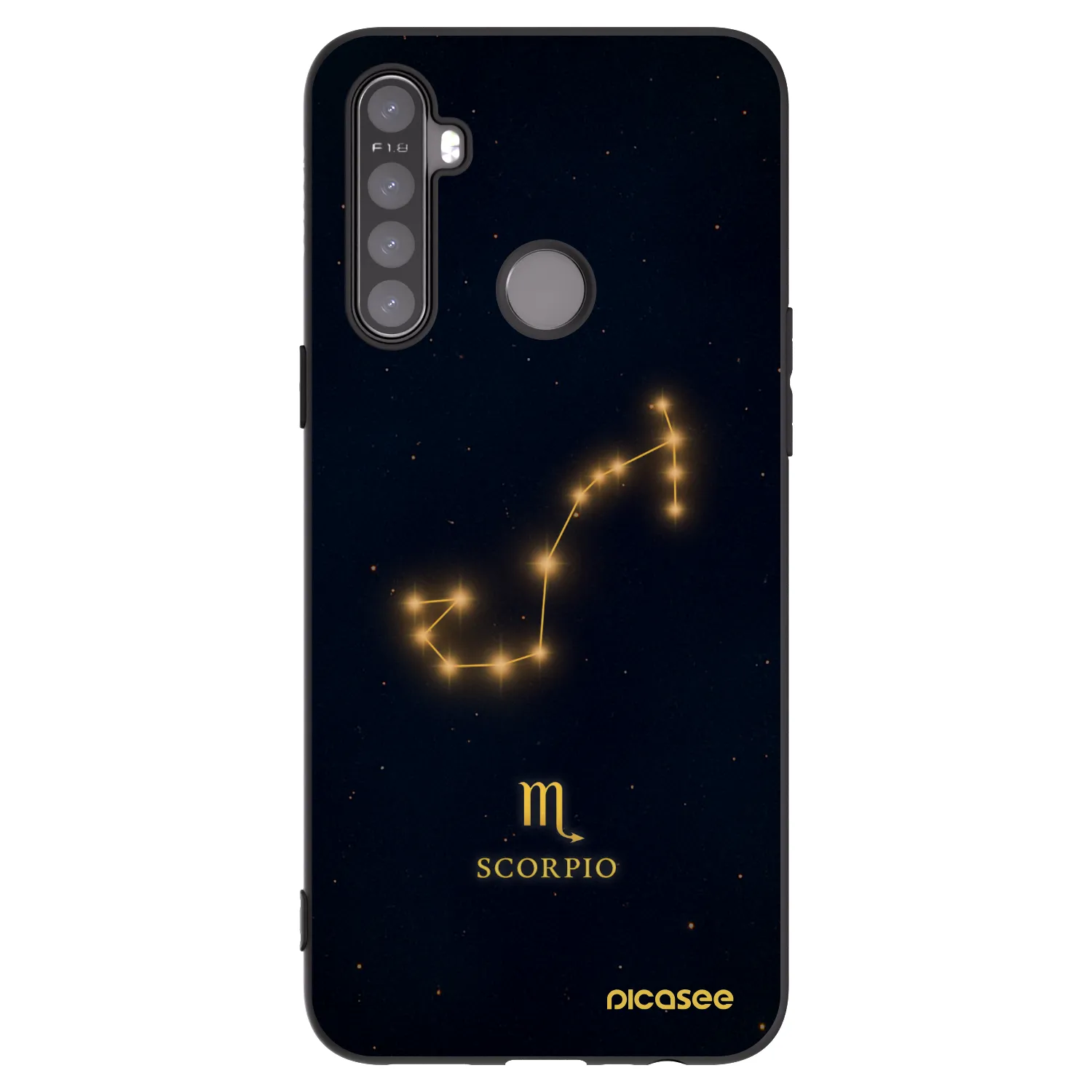 Picasee silikonski črni ovitek za Realme 6i - SCORPIO