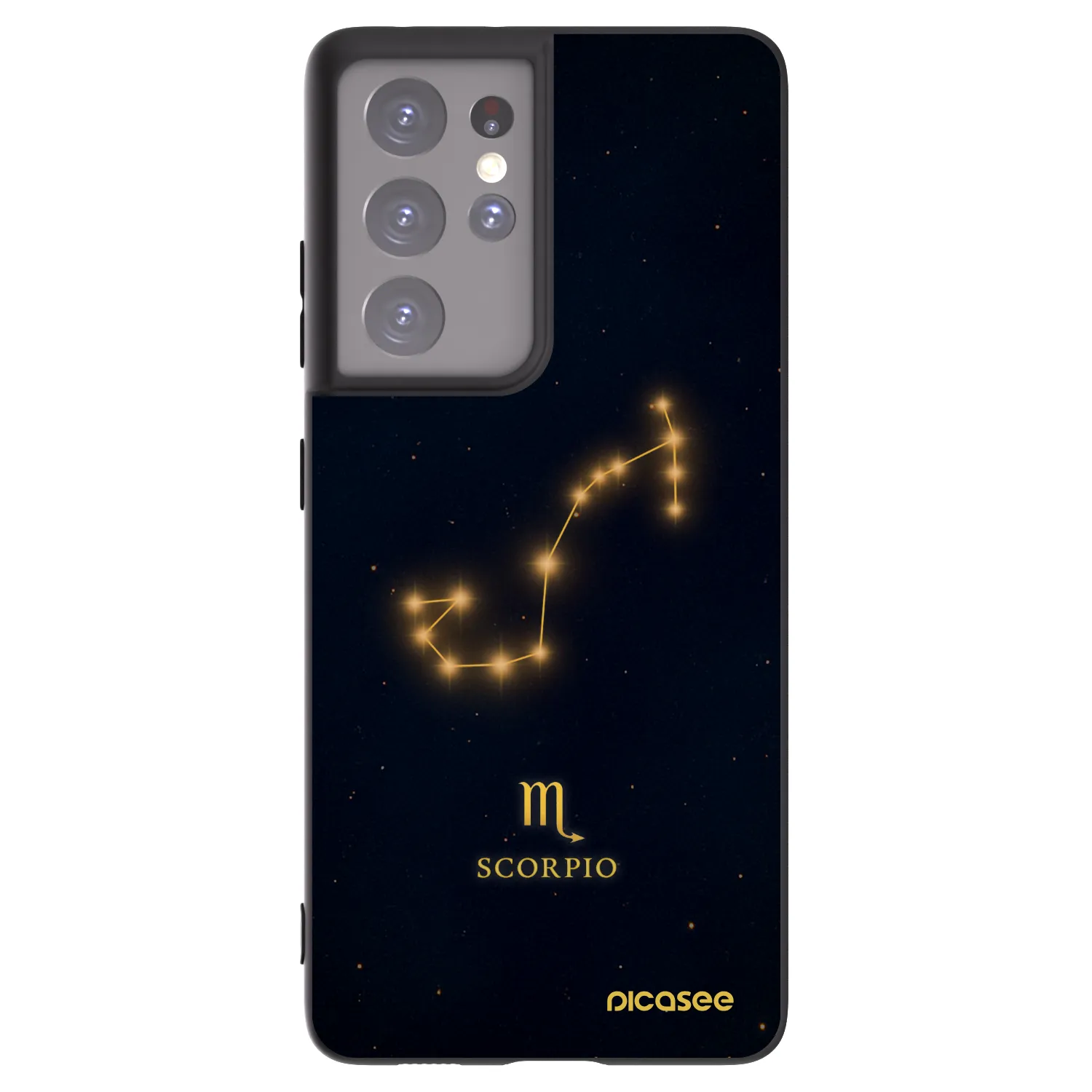 Picasee silikonski črni ovitek za Samsung Galaxy S21 Ultra 5G G998B - SCORPIO