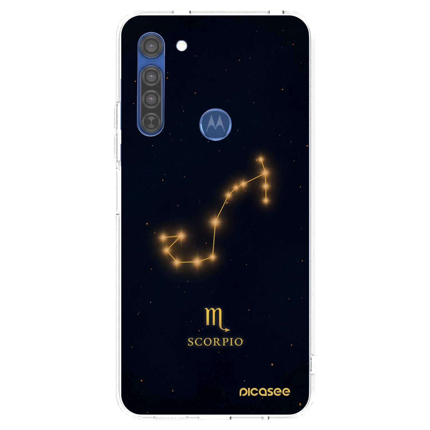 Picasee silikonski prozorni ovitek za Motorola Moto G8 - SCORPIO