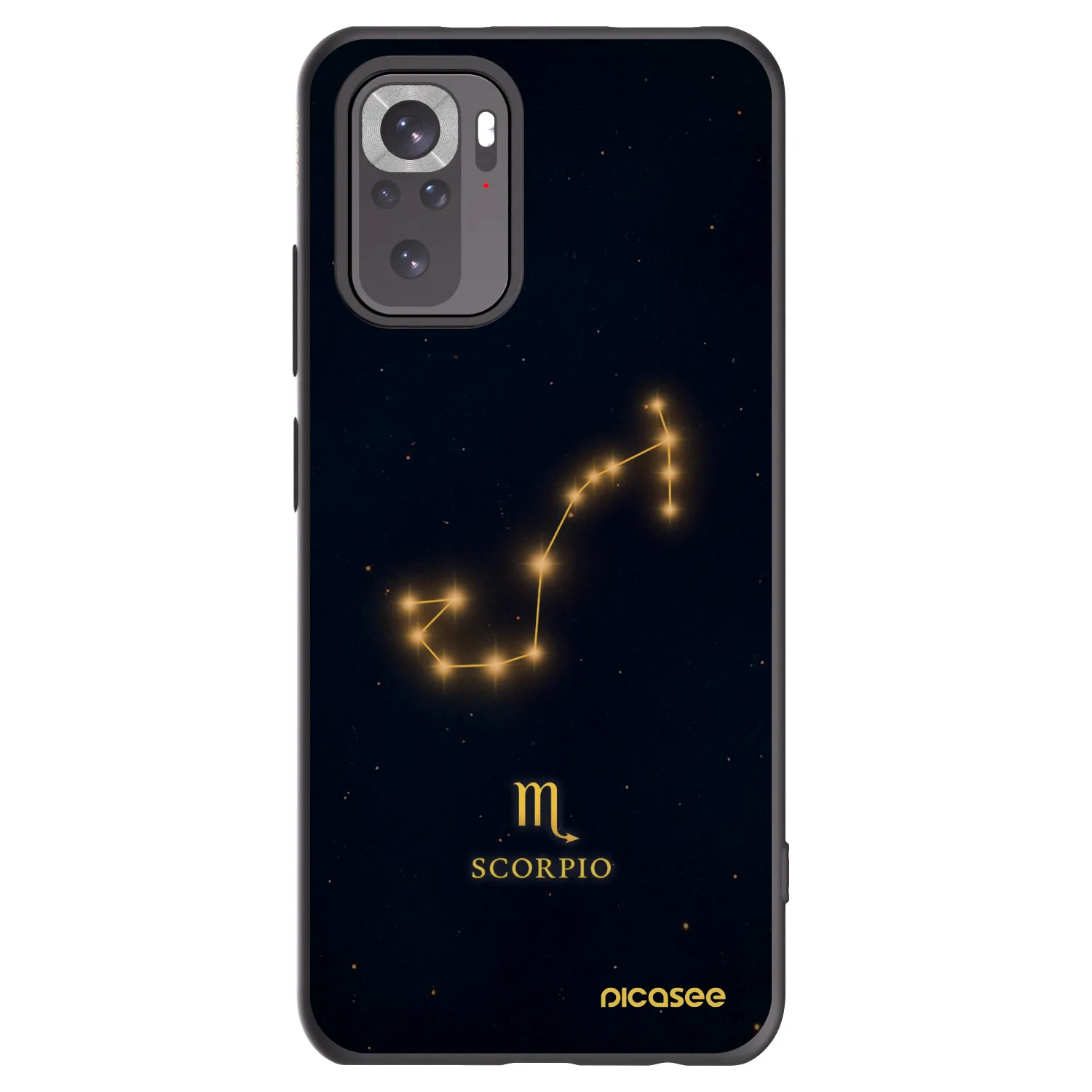 Picasee silikonski črni ovitek za Xiaomi Redmi Note 10 - SCORPIO