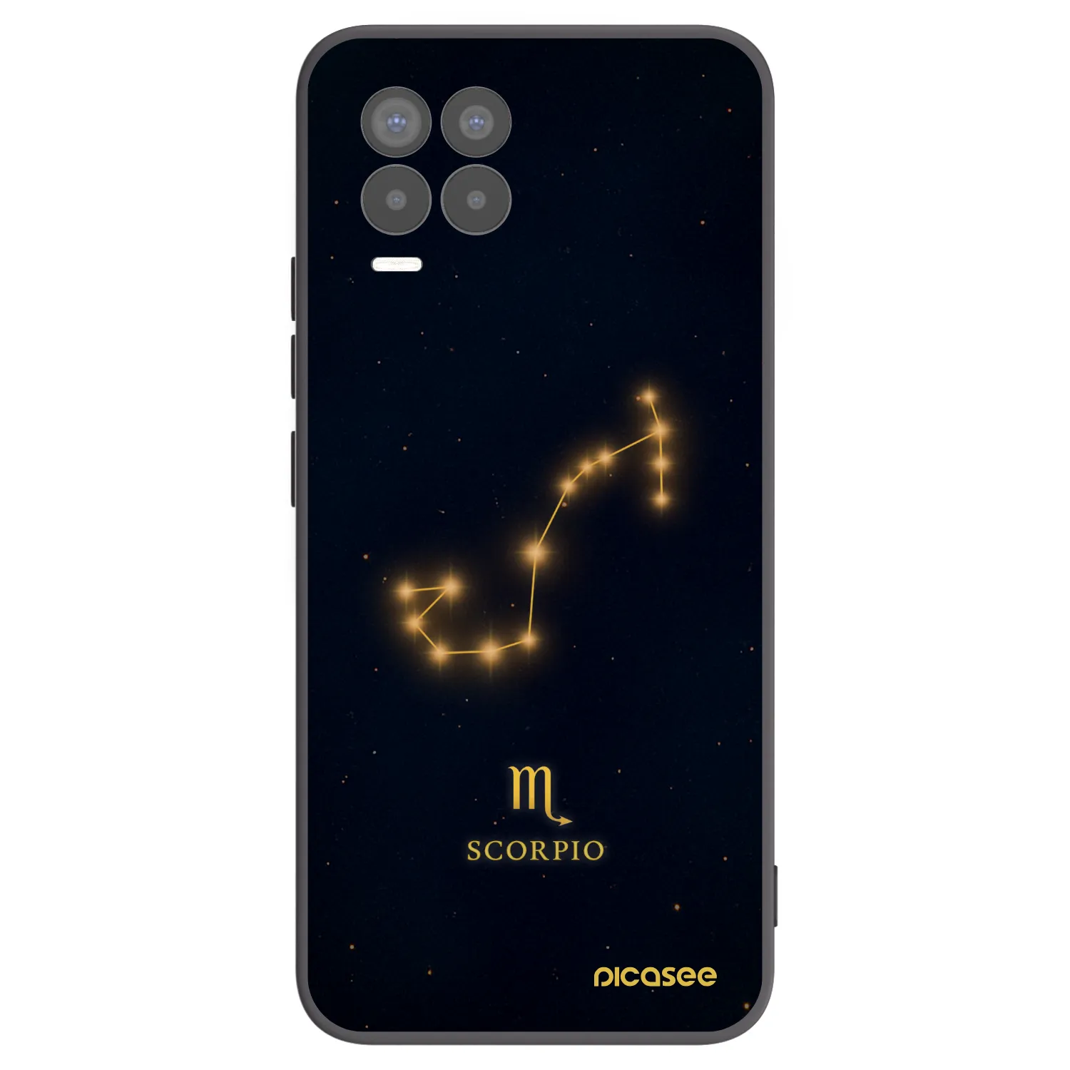Picasee silikonski črni ovitek za Realme 8 4G - SCORPIO