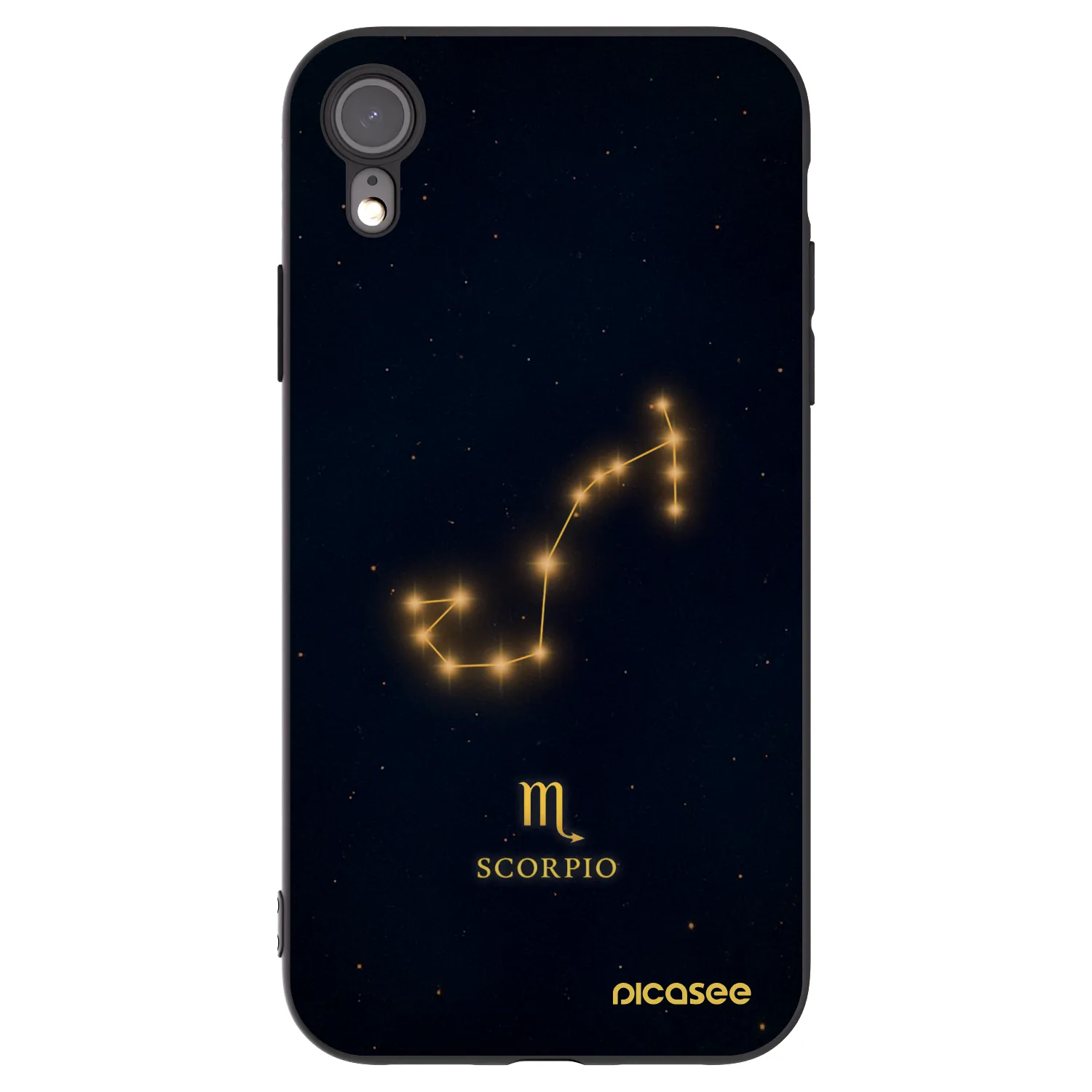 Picasee silikonski črni ovitek za Apple iPhone XR - SCORPIO