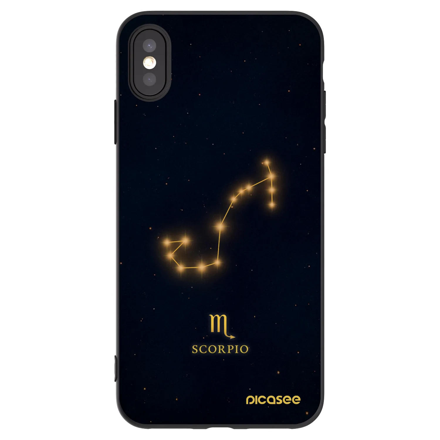 Picasee silikonski črni ovitek za Apple iPhone XS Max - SCORPIO