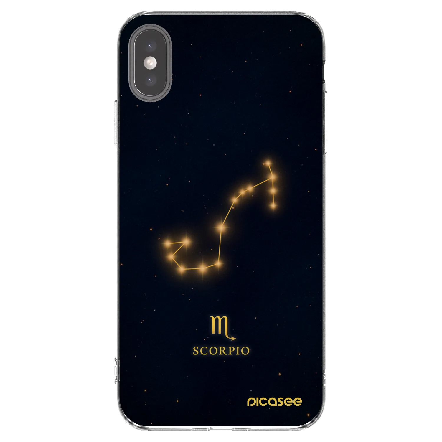 Picasee silikonski prozorni ovitek za Apple iPhone XS Max - SCORPIO