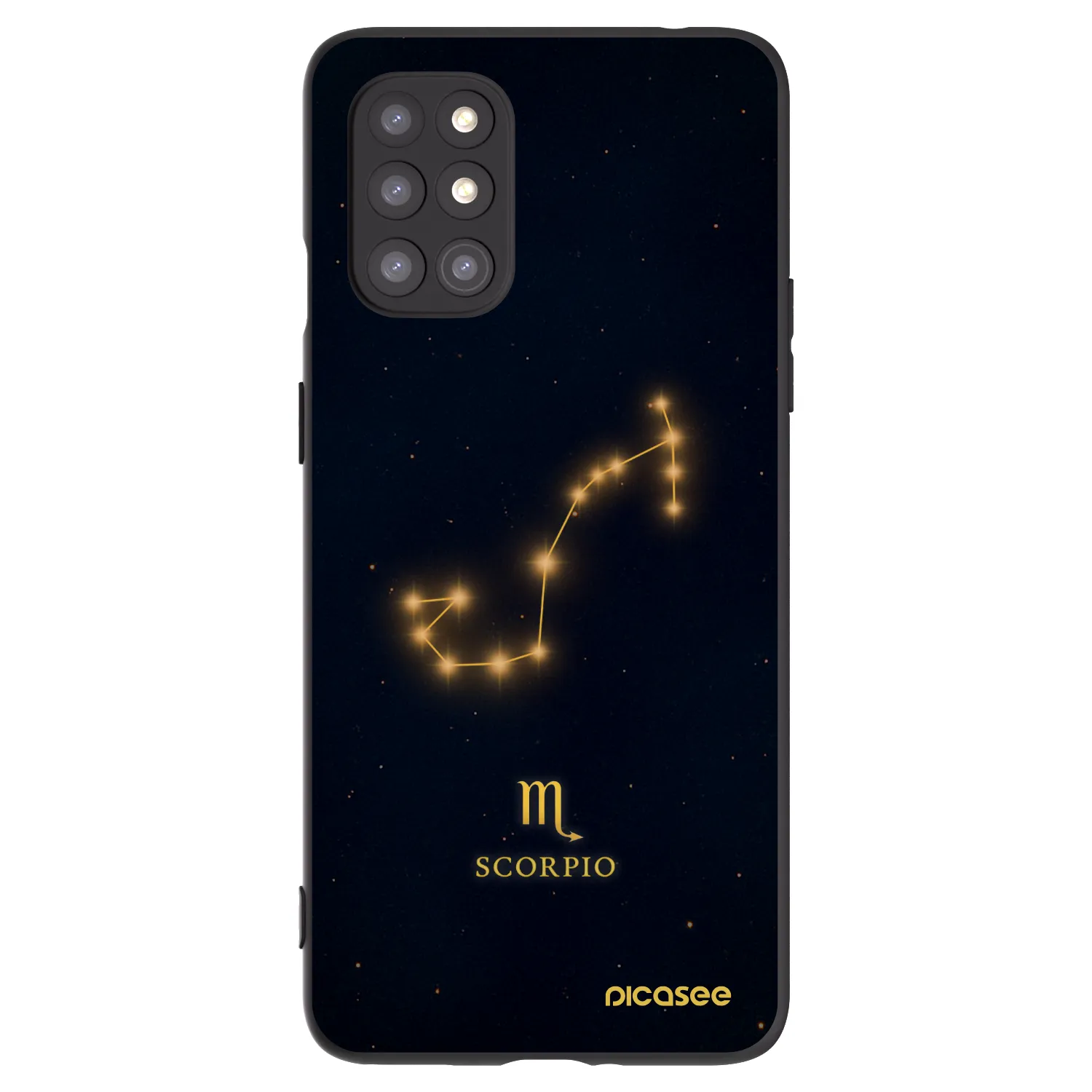 Picasee silikonski črni ovitek za OnePlus 8T - SCORPIO