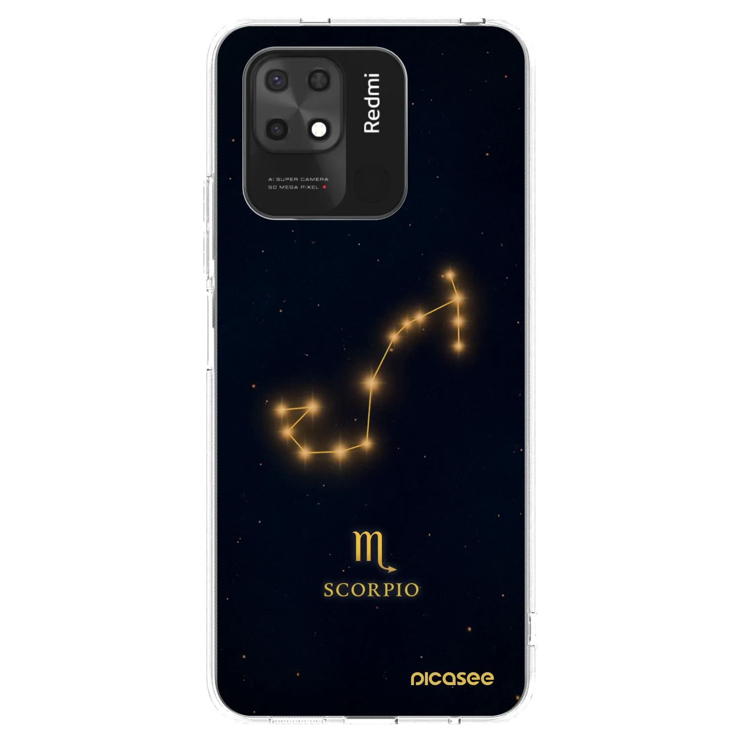 Picasee silikonski prozorni ovitek za Xiaomi Redmi 10C - SCORPIO