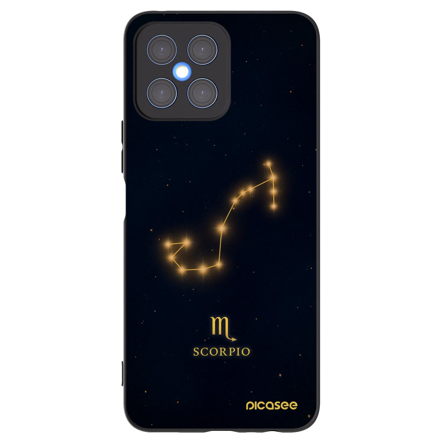 Picasee silikonski črni ovitek za Honor X8 4G - SCORPIO