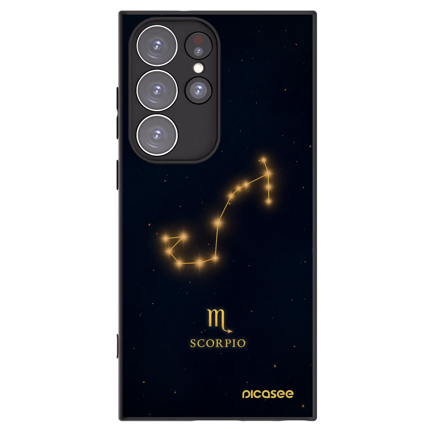 Picasee silikonski črni ovitek za Samsung Galaxy S23 Ultra 5G - SCORPIO