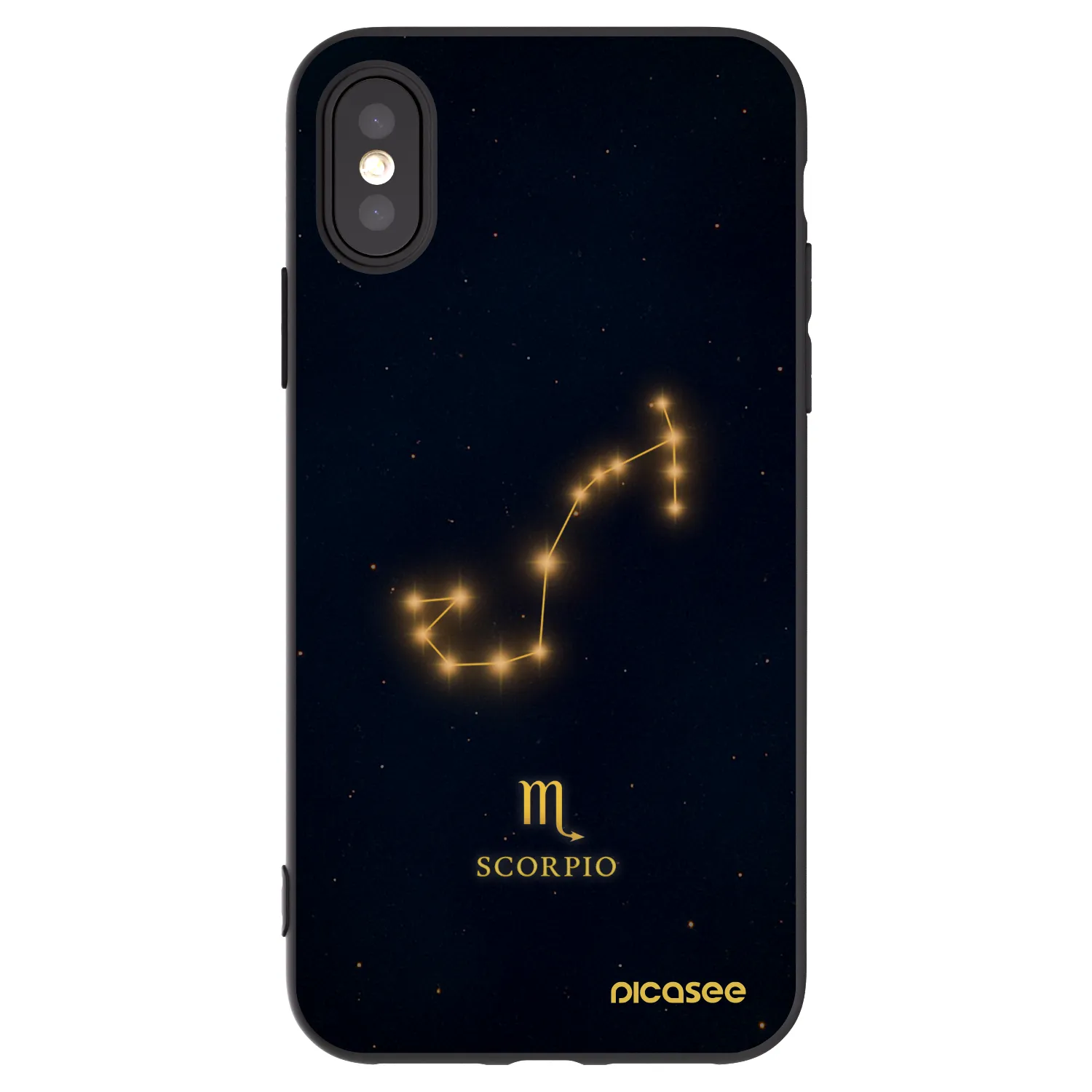 Picasee silikonski črni ovitek za Apple iPhone X/XS - SCORPIO