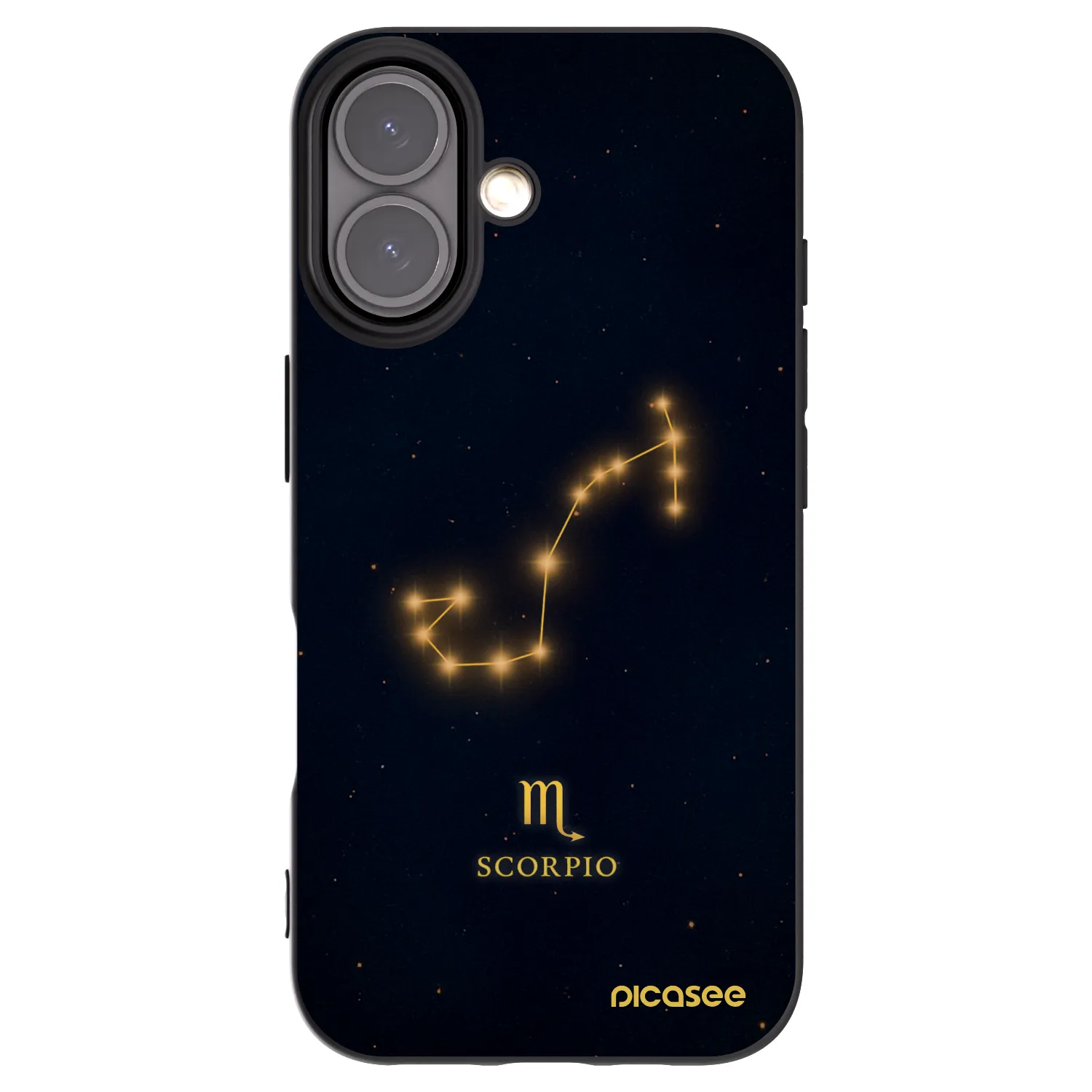 Picasee silikonski črni ovitek za Apple iPhone 16 - SCORPIO