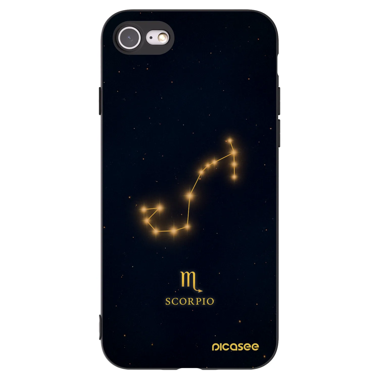 Picasee silikonski črni ovitek za Apple iPhone 8 - SCORPIO