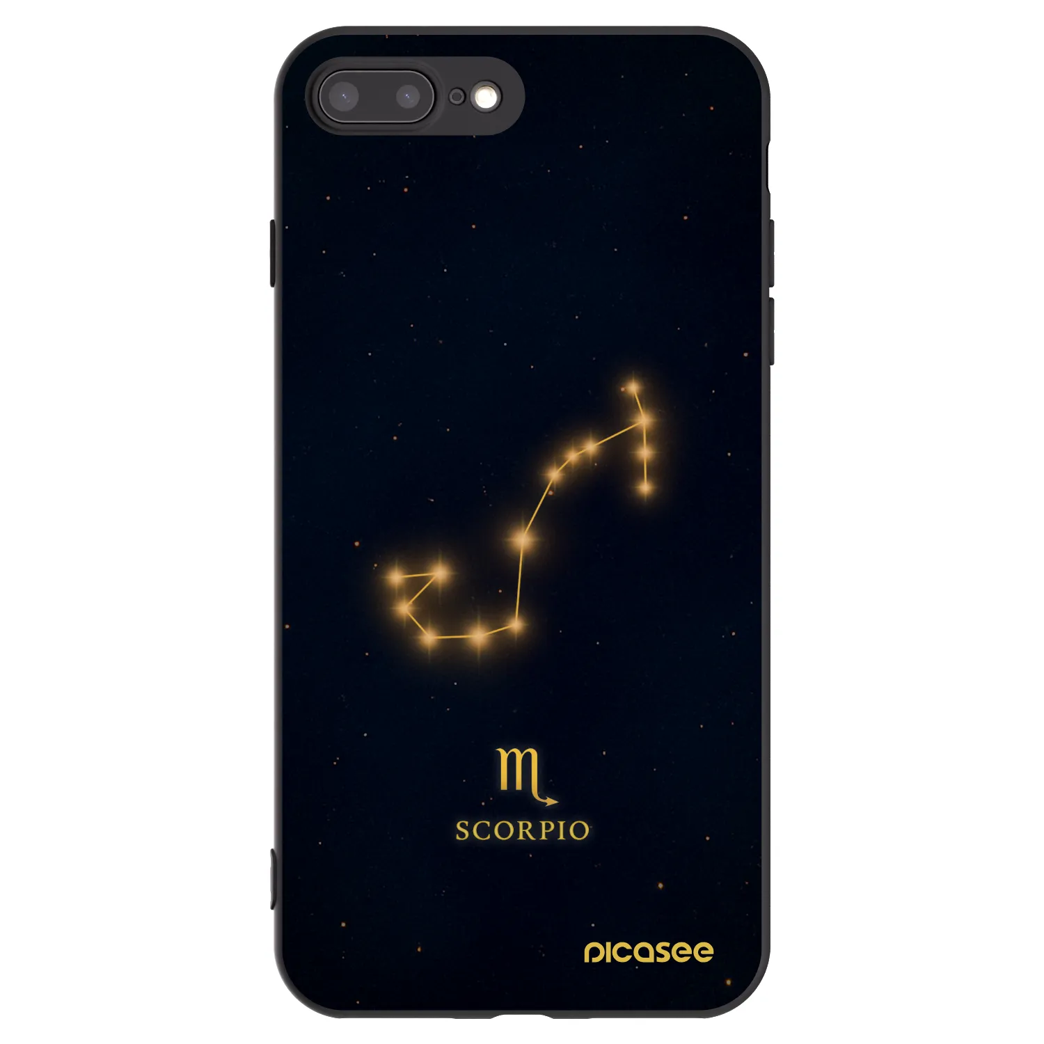 Picasee silikonski črni ovitek za Apple iPhone 8 Plus - SCORPIO