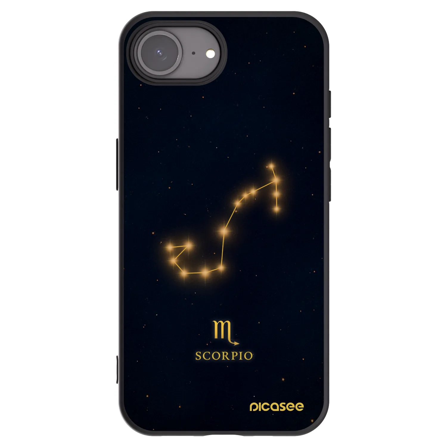 Picasee silikonski črni ovitek za Apple iPhone 16e - SCORPIO